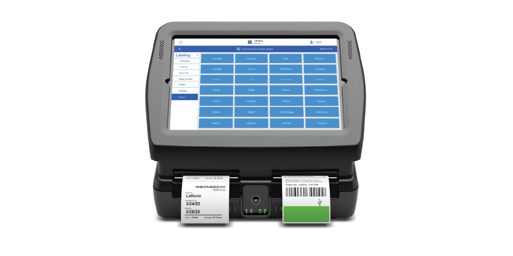 GoFreshDate T2 touchscreen food labeling kiosk