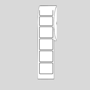 White, 1.2" x 1.1", Synthetic