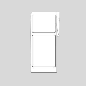 White, 2.2" x 3.0", Synthetic